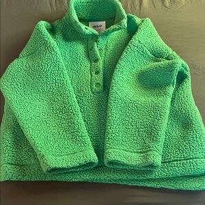 Aerie Vibrant Green Fleece Hoodie